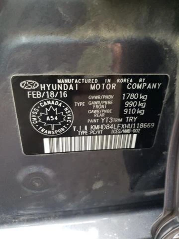 Photo 12 VIN: KMHD84LFXHU118669 - HYUNDAI ELANTRA SE 