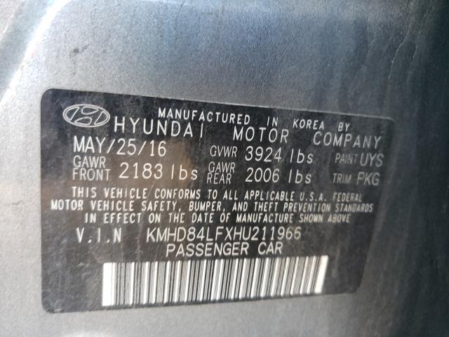 Photo 9 VIN: KMHD84LFXHU211966 - HYUNDAI ELANTRA SE 