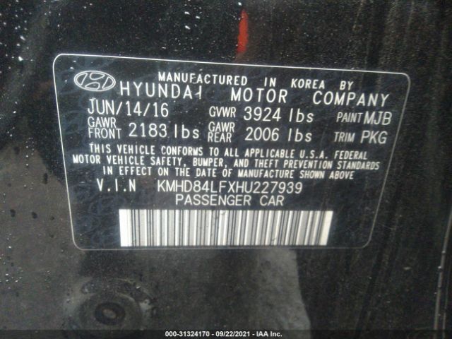 Photo 8 VIN: KMHD84LFXHU227939 - HYUNDAI ELANTRA 