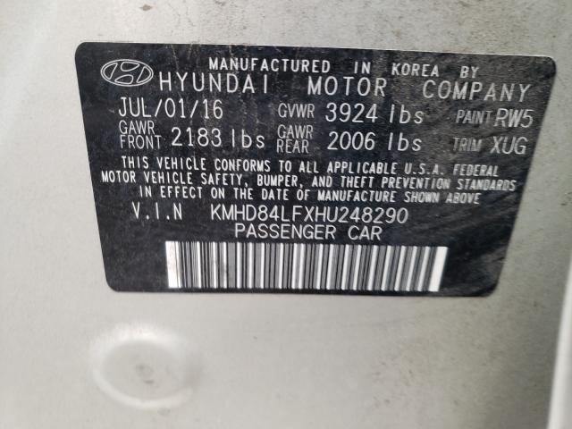 Photo 9 VIN: KMHD84LFXHU248290 - HYUNDAI ELANTRA SE 