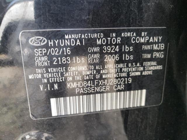 Photo 12 VIN: KMHD84LFXHU280219 - HYUNDAI ELANTRA 