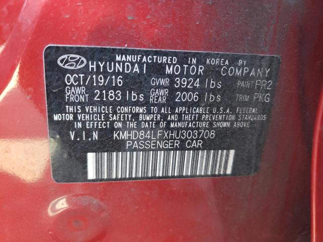 Photo 9 VIN: KMHD84LFXHU303708 - HYUNDAI ELANTRA SE 