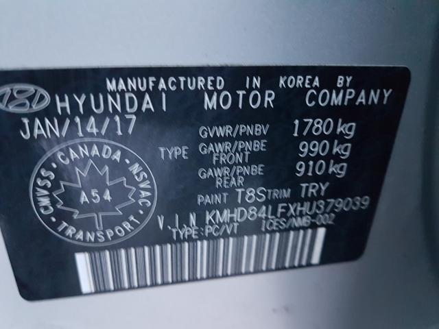 Photo 8 VIN: KMHD84LFXHU379039 - HYUNDAI ELANTRA SE 