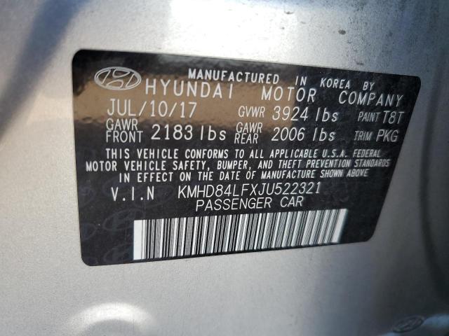 Photo 12 VIN: KMHD84LFXJU522321 - HYUNDAI ELANTRA SE 