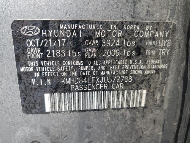 Photo 12 VIN: KMHD84LFXJU577738 - HYUNDAI ELANTRA 