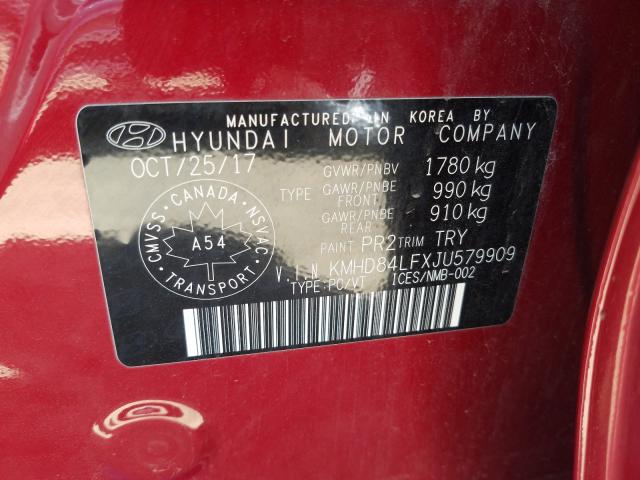 Photo 9 VIN: KMHD84LFXJU579909 - HYUNDAI ELANTRA SE 