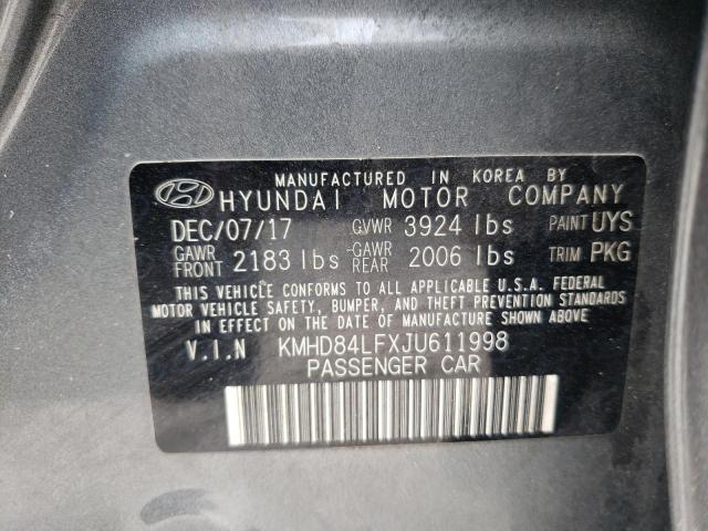 Photo 9 VIN: KMHD84LFXJU611998 - HYUNDAI ELANTRA SE 