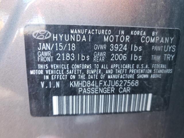 Photo 11 VIN: KMHD84LFXJU627568 - HYUNDAI ELANTRA 