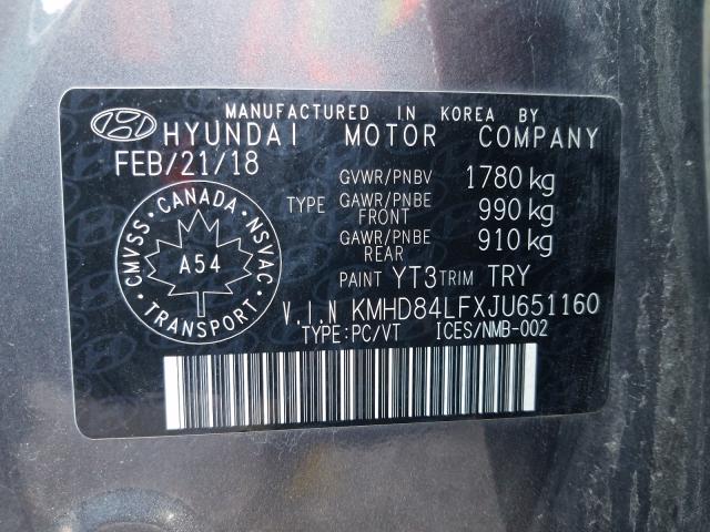 Photo 9 VIN: KMHD84LFXJU651160 - HYUNDAI ELANTRA 