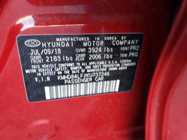 Photo 12 VIN: KMHD84LFXKU737246 - HYUNDAI ELANTRA SE 