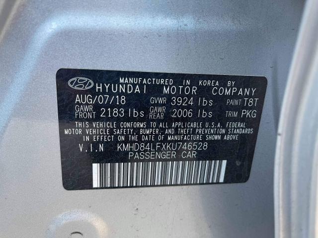 Photo 9 VIN: KMHD84LFXKU746528 - HYUNDAI ELANTRA SE 