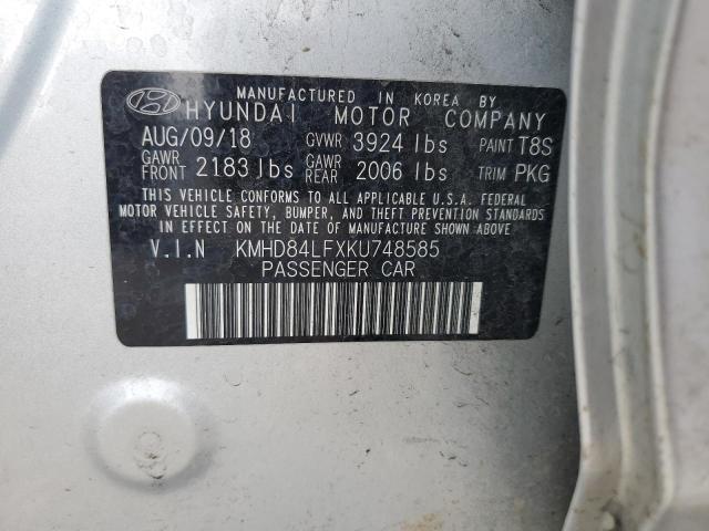 Photo 11 VIN: KMHD84LFXKU748585 - HYUNDAI ELANTRA SE 