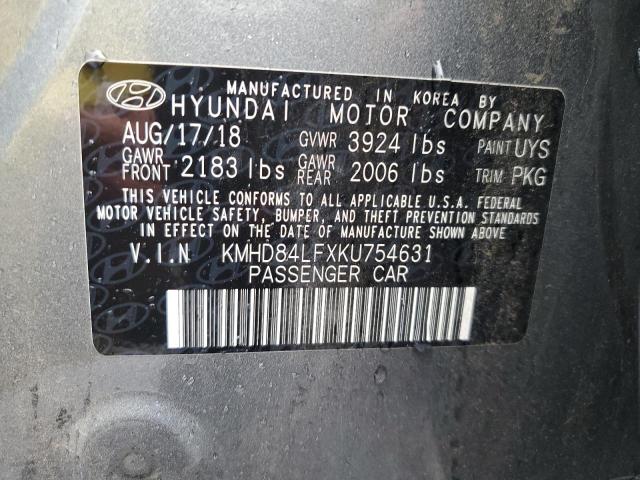 Photo 12 VIN: KMHD84LFXKU754631 - HYUNDAI ELANTRA SE 