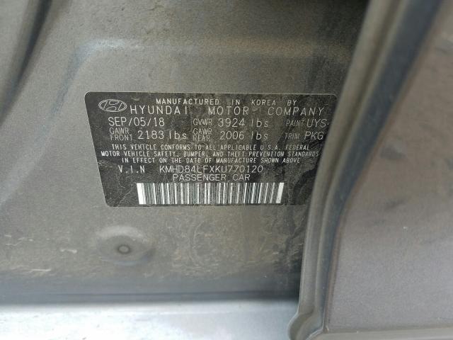 Photo 9 VIN: KMHD84LFXKU770120 - HYUNDAI ELANTRA SE 