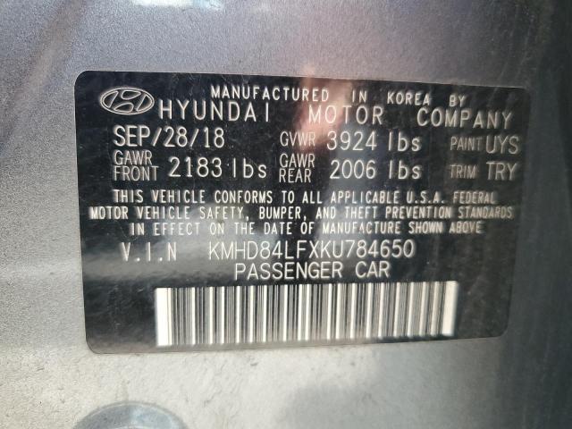 Photo 12 VIN: KMHD84LFXKU784650 - HYUNDAI ELANTRA 