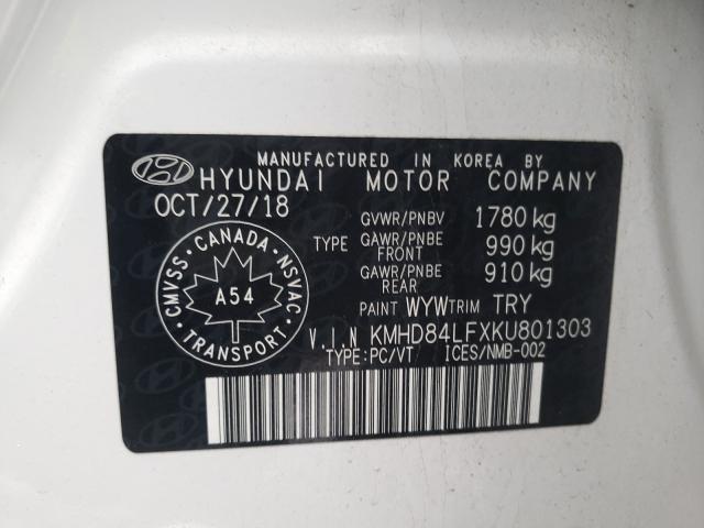 Photo 9 VIN: KMHD84LFXKU801303 - HYUNDAI ELANTRA SE 