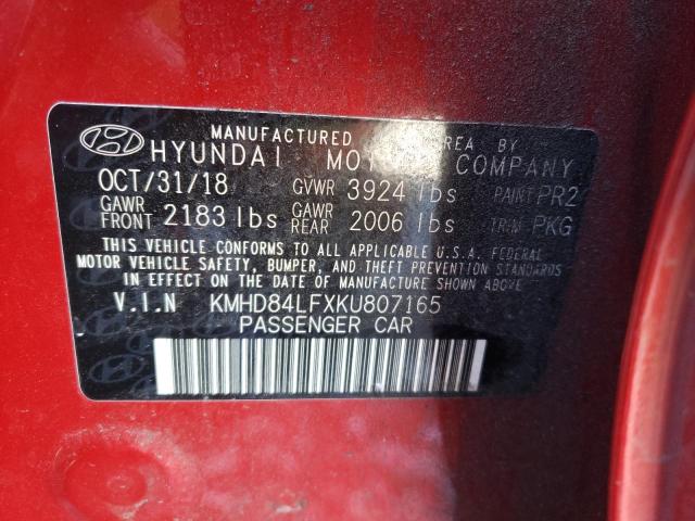 Photo 9 VIN: KMHD84LFXKU807165 - HYUNDAI ELANTRA SE 