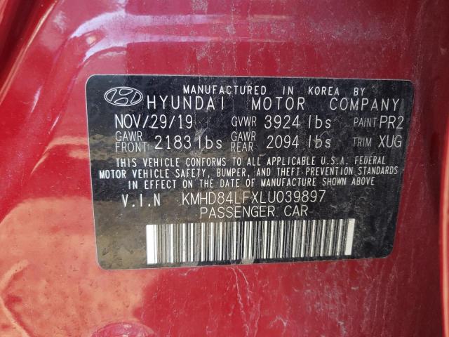 Photo 11 VIN: KMHD84LFXLU039897 - HYUNDAI ELANTRA 