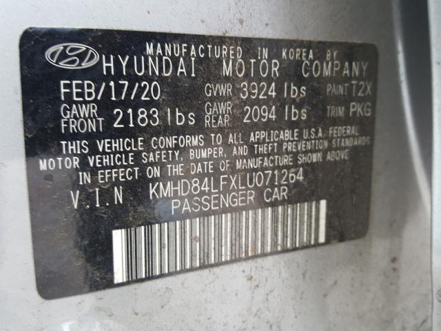 Photo 9 VIN: KMHD84LFXLU071264 - HYUNDAI ELANTRA SE 