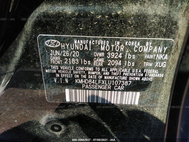 Photo 8 VIN: KMHD84LFXLU107387 - HYUNDAI ELANTRA 