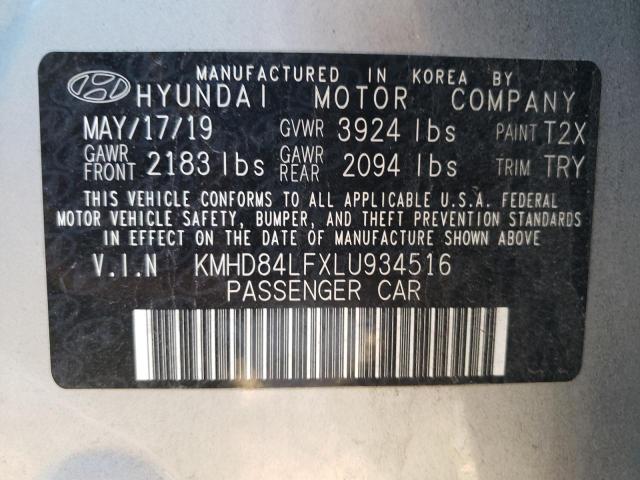 Photo 11 VIN: KMHD84LFXLU934516 - HYUNDAI ELANTRA 