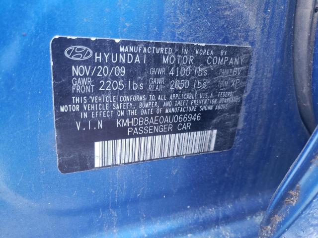 Photo 9 VIN: KMHDB8AE0AU066946 - HYUNDAI ELANTRA TO 