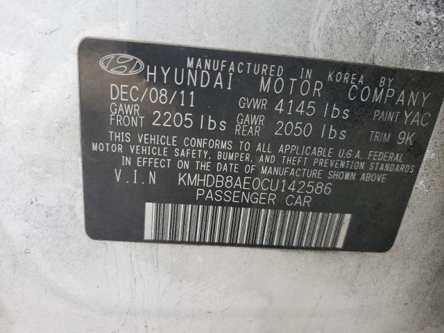 Photo 11 VIN: KMHDB8AE0CU142586 - HYUNDAI ELANTRA TO 