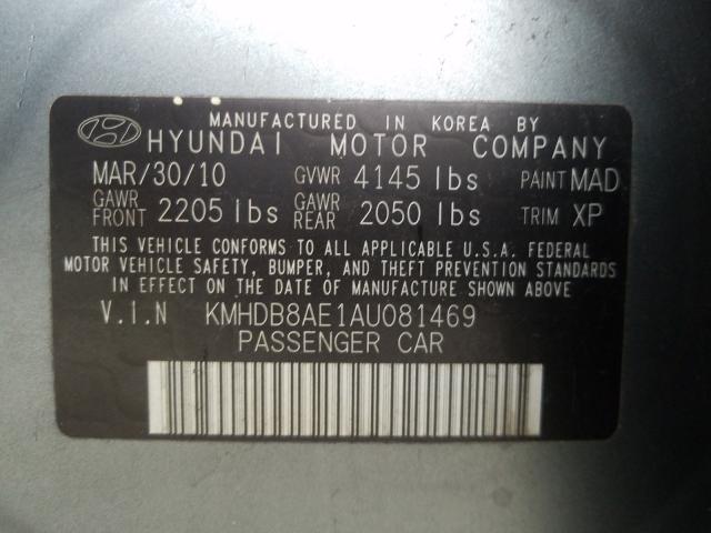 Photo 9 VIN: KMHDB8AE1AU081469 - HYUNDAI ELANTRA TO 