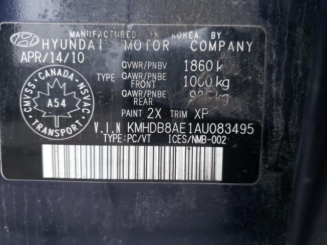 Photo 9 VIN: KMHDB8AE1AU083495 - HYUNDAI ELANTRA TO 