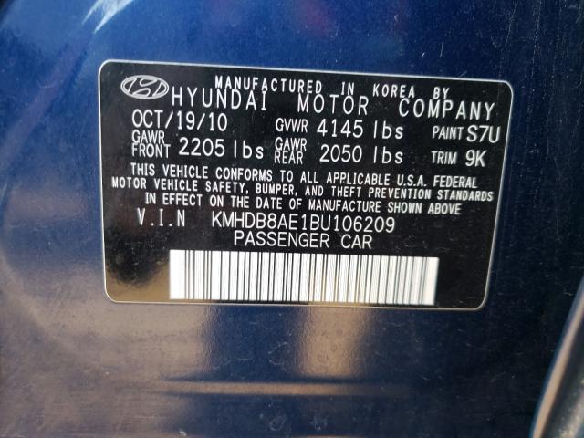 Photo 9 VIN: KMHDB8AE1BU106209 - HYUNDAI ELANTRA TO 