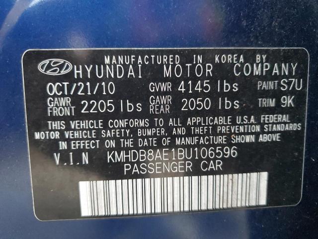 Photo 9 VIN: KMHDB8AE1BU106596 - HYUNDAI ELANTRA TO 