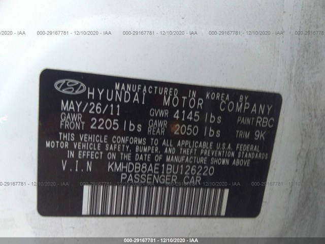 Photo 8 VIN: KMHDB8AE1BU126220 - HYUNDAI ELANTRA TOURING 