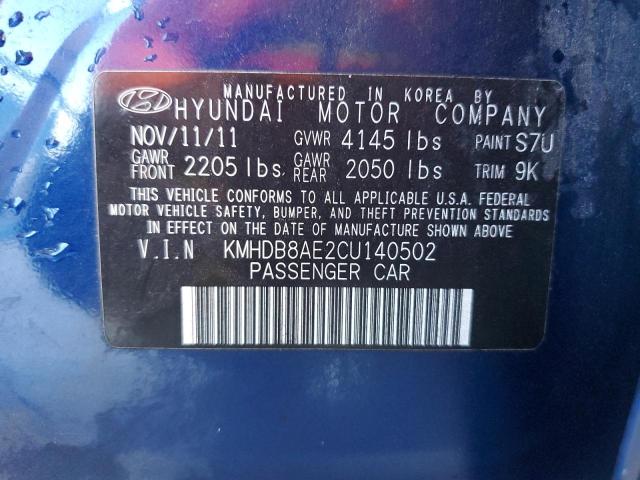 Photo 9 VIN: KMHDB8AE2CU140502 - HYUNDAI ELANTRA TO 