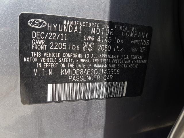 Photo 9 VIN: KMHDB8AE2CU145358 - HYUNDAI ELANTRA TO 