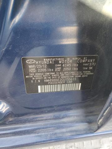 Photo 13 VIN: KMHDB8AE2CU155615 - HYUNDAI ELANTRA TO 