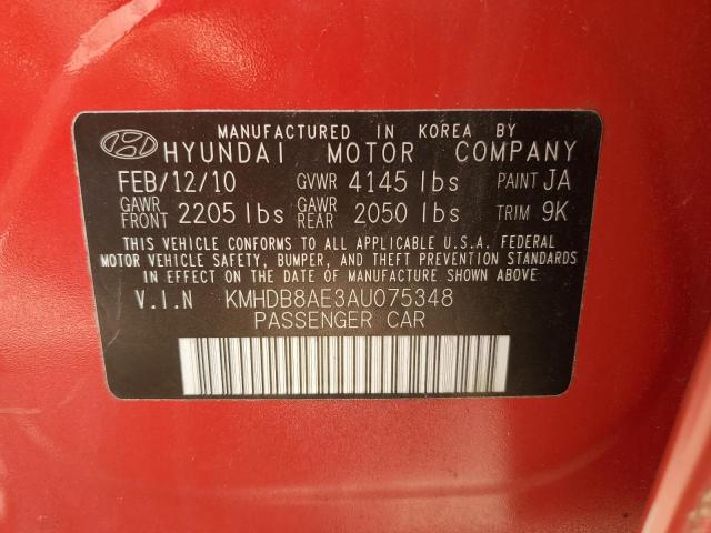 Photo 11 VIN: KMHDB8AE3AU075348 - HYUNDAI ELANTRA TO 