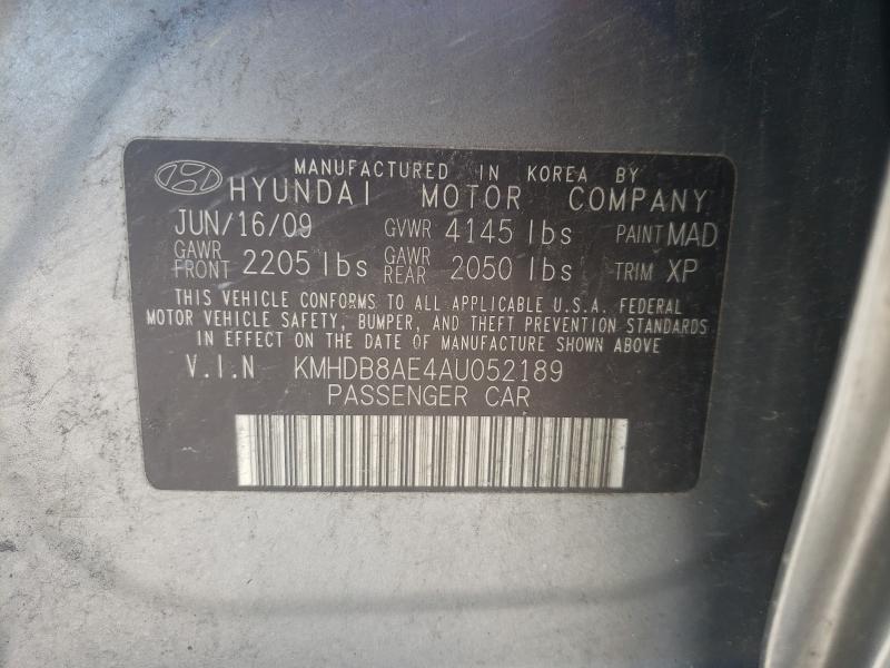 Photo 9 VIN: KMHDB8AE4AU052189 - HYUNDAI ELANTRA TO 