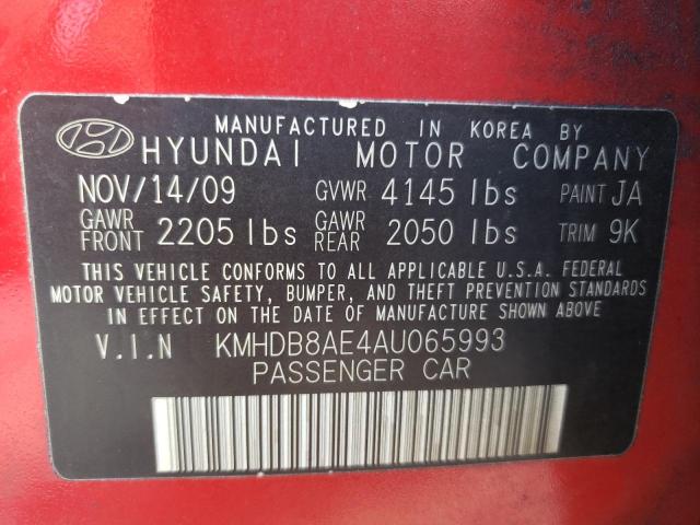 Photo 11 VIN: KMHDB8AE4AU065993 - HYUNDAI ELANTRA TO 