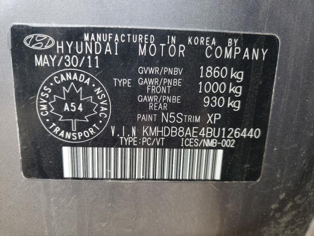 Photo 9 VIN: KMHDB8AE4BU126440 - HYUNDAI ELANTRA TO 