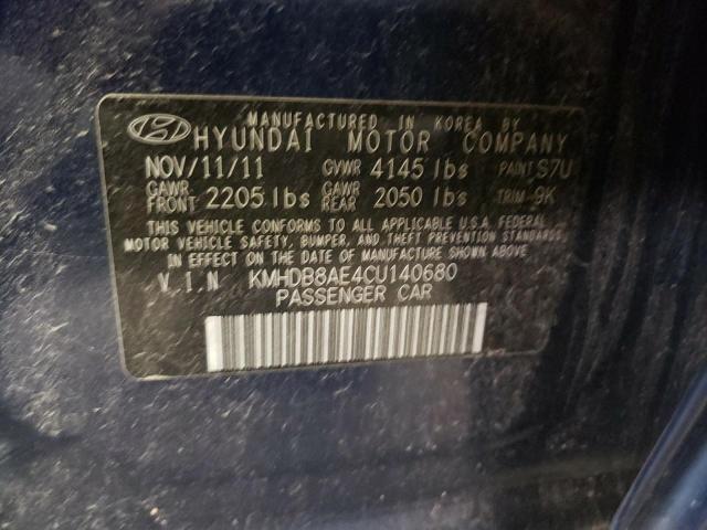 Photo 9 VIN: KMHDB8AE4CU140680 - HYUNDAI ELANTRA TO 