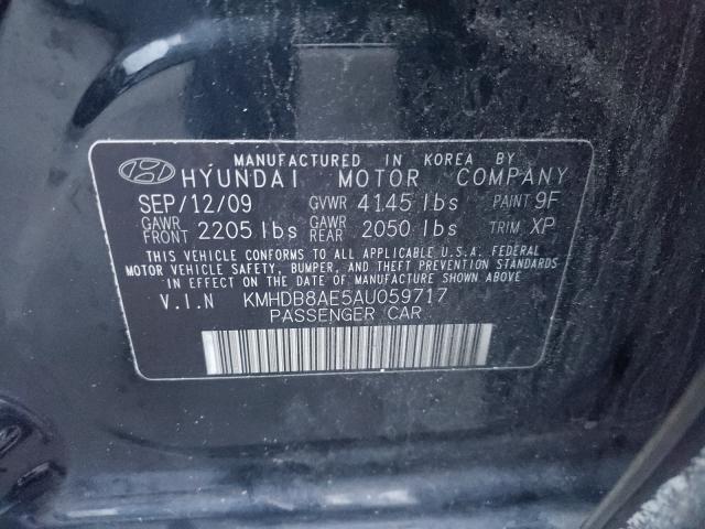 Photo 9 VIN: KMHDB8AE5AU059717 - HYUNDAI ELANTRA TO 