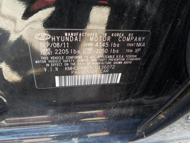 Photo 9 VIN: KMHDB8AE5CU136072 - HYUNDAI ELANTRA TO 