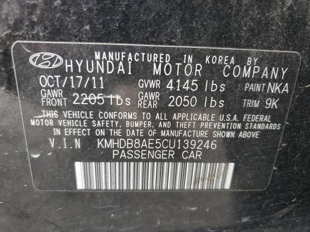 Photo 11 VIN: KMHDB8AE5CU139246 - HYUNDAI ELANTRA TO 