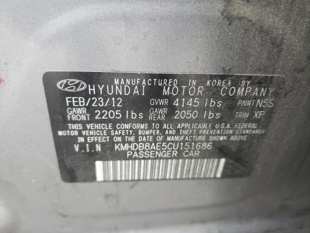 Photo 9 VIN: KMHDB8AE5CU151686 - HYUNDAI ELANTRA TO 