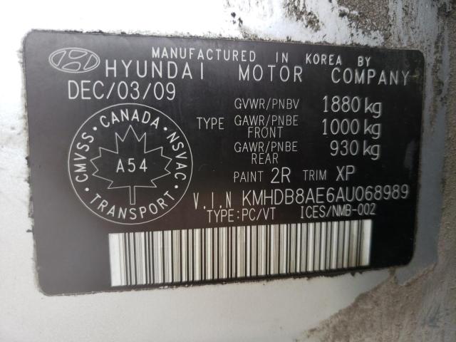 Photo 11 VIN: KMHDB8AE6AU068989 - HYUNDAI ELANTRA TO 