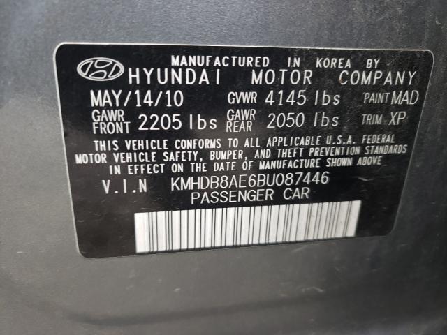 Photo 9 VIN: KMHDB8AE6BU087446 - HYUNDAI ELANTRA TO 