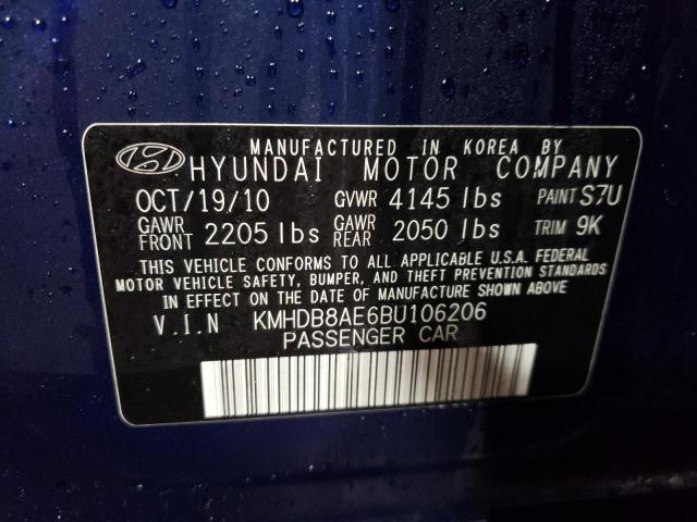 Photo 9 VIN: KMHDB8AE6BU106206 - HYUNDAI ELANTRA TO 