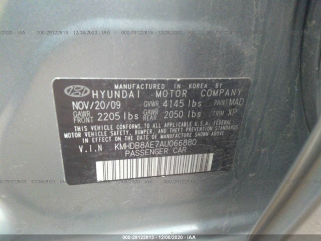 Photo 8 VIN: KMHDB8AE7AU066880 - HYUNDAI ELANTRA TOURING 