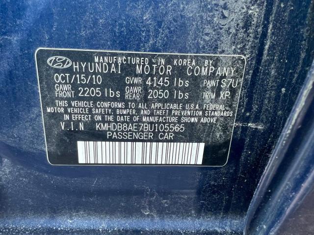 Photo 9 VIN: KMHDB8AE7BU105565 - HYUNDAI ELANTRA 