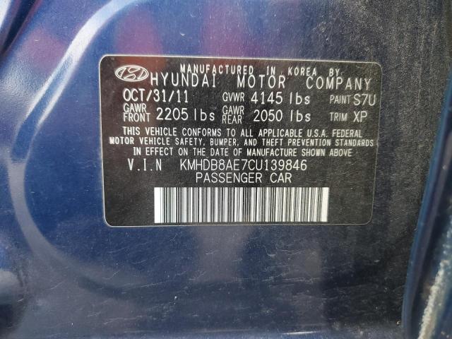 Photo 9 VIN: KMHDB8AE7CU139846 - HYUNDAI ELANTRA TO 